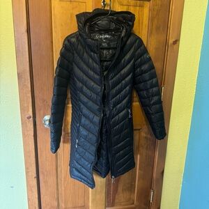 Calvin Klein Women's Black Packable Premium Down Puffer Coat Size XS